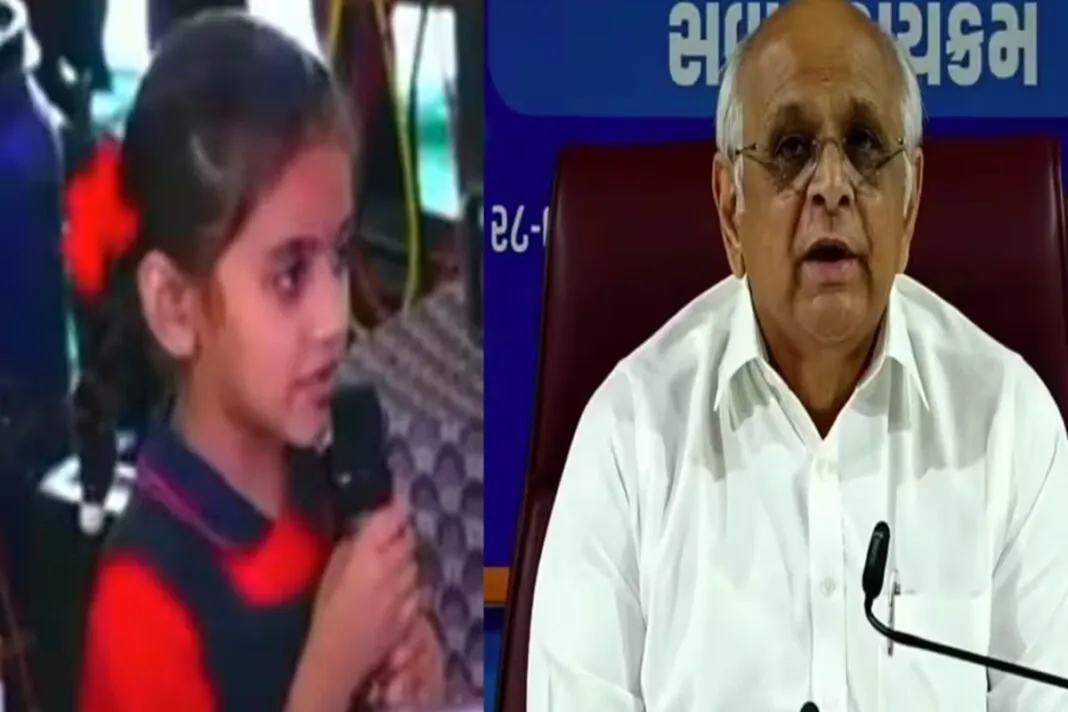 CM Bhupendra Patel school interaction : ઉત્તમપુરાની નાની સાન્યા અને મુખ્યમંત્રી વચ્ચેનો લાગણીસભર સંવાદ: “દાદા, તમે અમારી શાળામાં ક્યારે આવશો?”