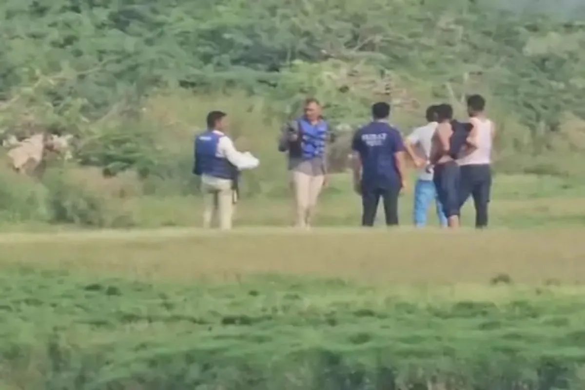 Surat police drone capture